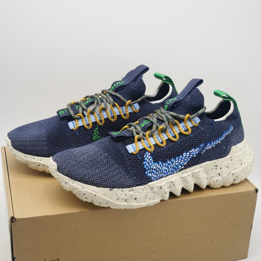 NEW Nike Space Hippie 01 Shoes Obsidian/Signal Blue  Women's 9.5 Men's 8
